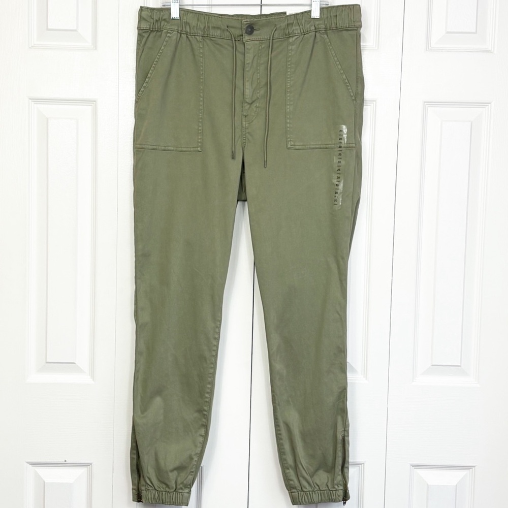 NWT American Eagle Green Super Stretch High Rise Jegging Joggers 20 Long